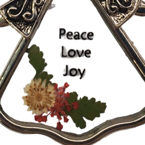 Ganz Glass Angel Ornament Peace Love Joy Christmas Ornament - Picture 5 of 9